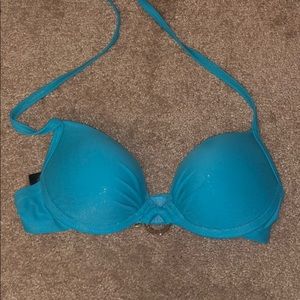 Blue bikini top